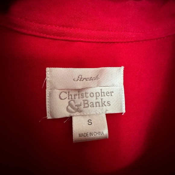 Christopher & Banks Vibrant Red Shirt - Picture 7 of 7
